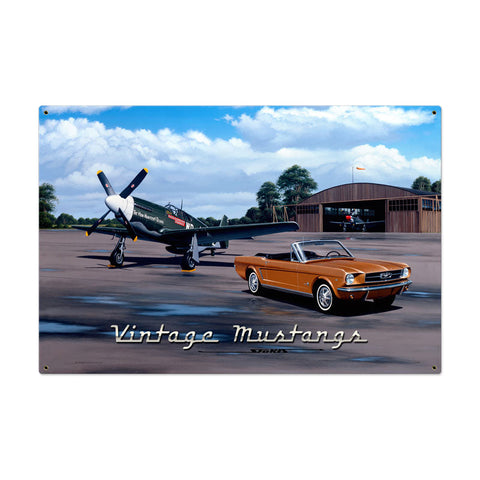 Vintage-Mustangs-Vintage-Sign-Metal-Sign