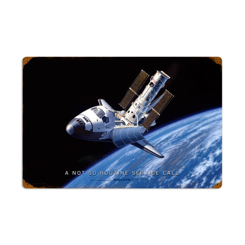 Space Shuttle Vintage Sign Metal Sign