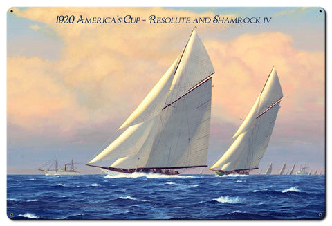 AM-Cup-Resolute-Shamrock-IV-Vintage-Sign-Metal-Sign