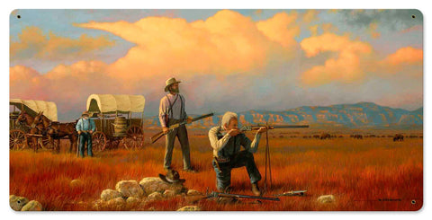 BUFFALO HUNTERS Vintage Sign Metal Sign