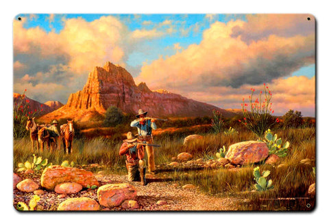 THE HUNTING PARTY Vintage Sign Metal Sign