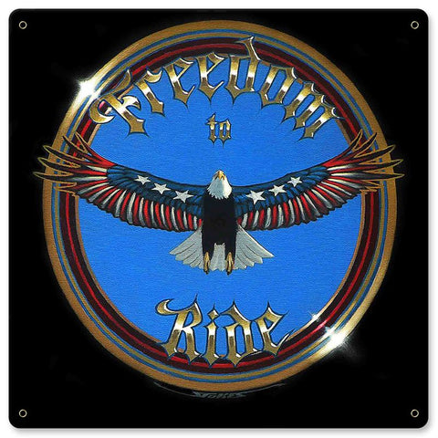 FREEDOM TO RIDE Vintage Sign Metal Sign