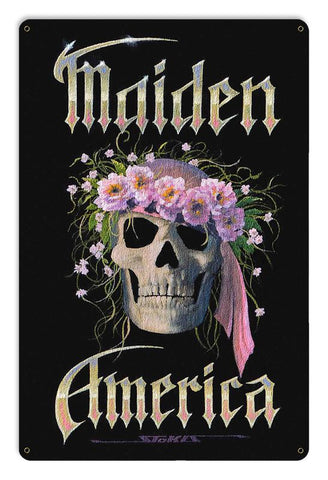 MAIDEN AMERICA Vintage Sign Metal Sign