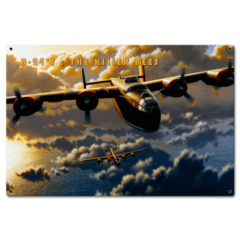 STK215   B 24 Killer Bee Metal Sign