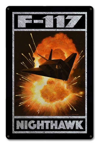 F-117 Nighthawk II 12 X 18 vintage metal sign Metal Sign