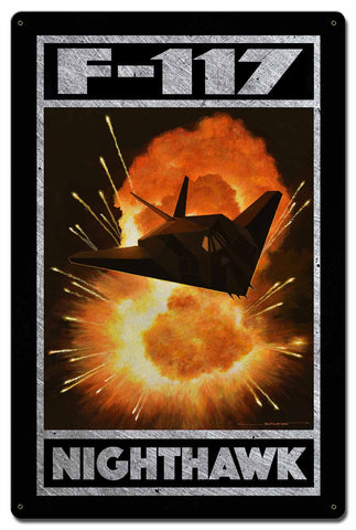 F 117 Nighthawk II 16 X 24 vintage metal sign Metal Sign