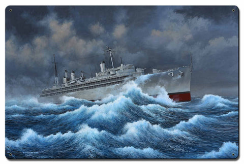 USS Hector 24 X 16 vintage metal sign Metal Sign