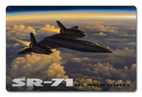 SR 71 Blackbird 18 X 12 vintage metal sign Metal Sign