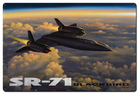 SR-71 Blackbird 36 X 24 vintage metal sign Metal Sign