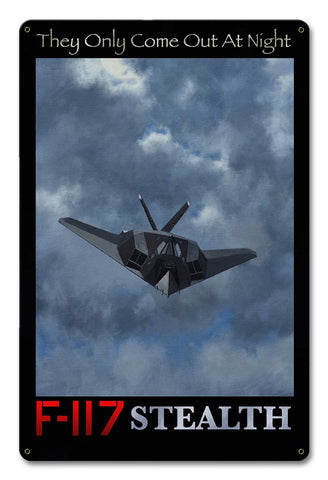 F-117 Stealth 12 X 18 vintage metal sign Metal Sign