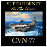 Super Hornet CVN-77 36 X 36 vintage metal sign Metal Sign