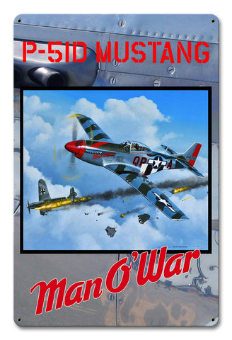 Man O War 12 X 18 vintage metal sign Metal Sign