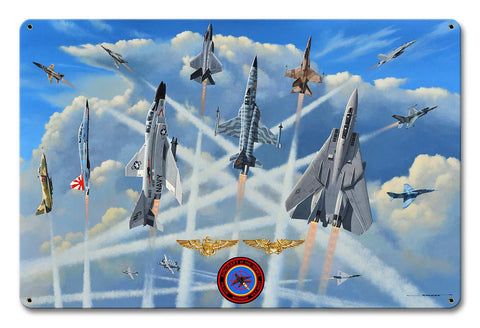 Aircraft of the NFWS 18 X 12 vintage metal sign Metal Sign