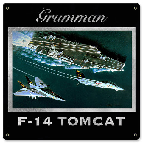 F 14 Grumman 12 X 12 vintage metal sign Metal Sign