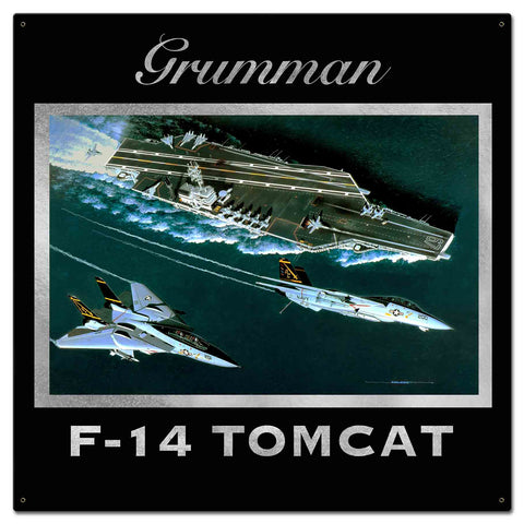 F 14 Grumman 24 X 24 vintage metal sign Metal Sign