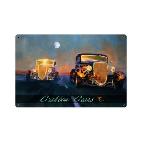 Grabbin-Gears-Vintage-Sign-Metal-Sign