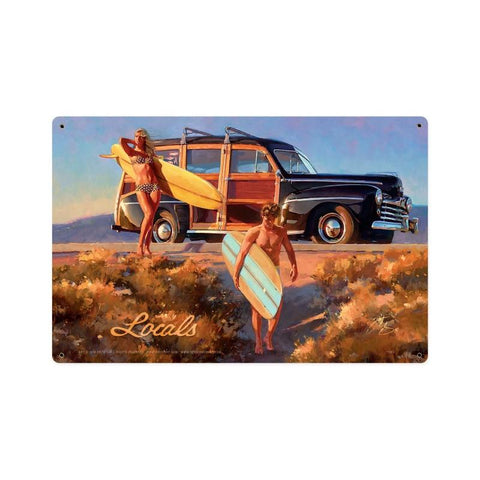 Locals Vintage Sign Metal Sign