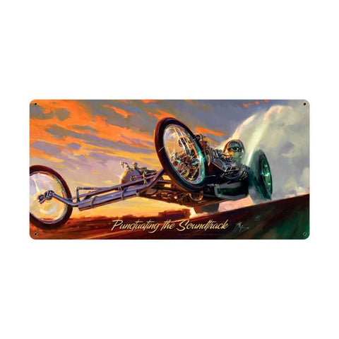 Punctuating The Sound Track Vintage Sign Metal Sign