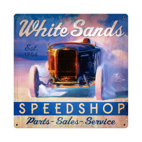 White Sands Speed Shop Vintage Sign Metal Sign