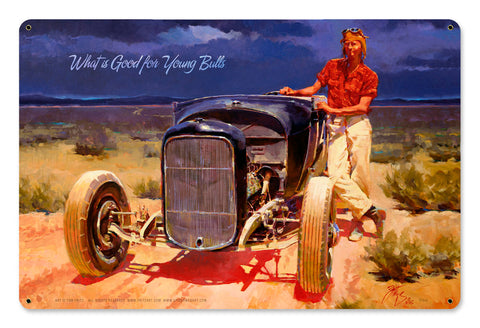 What-Is-Good-For-Young-Bulls-Vintage-Sign-Metal-Sign
