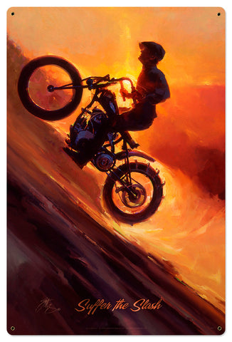 Suffer-The-Slash--Large-Vintage-Sign-Metal-Sign