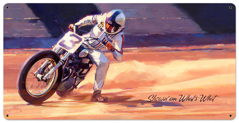 Showin Em Whats What  Large Vintage Sign Metal Sign