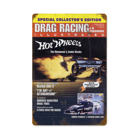 Drag Racing Cover Vintage Sign Metal Sign