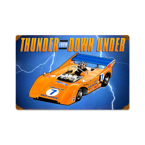 Mclaren Thunder Down Under Vintage Sign Metal Sign