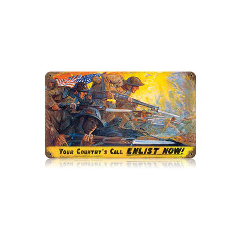 Country Calls Vintage Sign Metal Sign