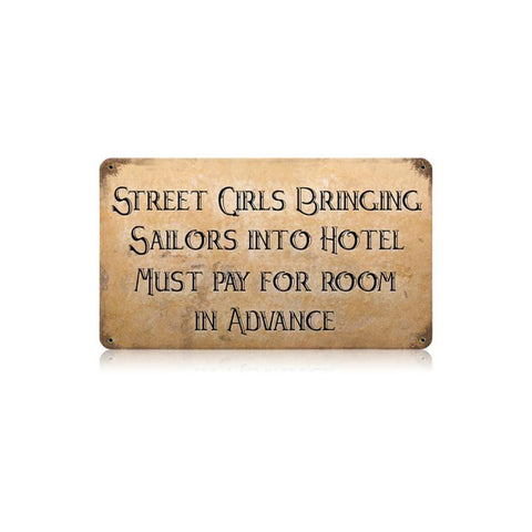 Street Girls Vintage Sign Metal Sign
