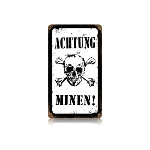 Achtung-Minen!-Vintage-Sign-Metal-Sign