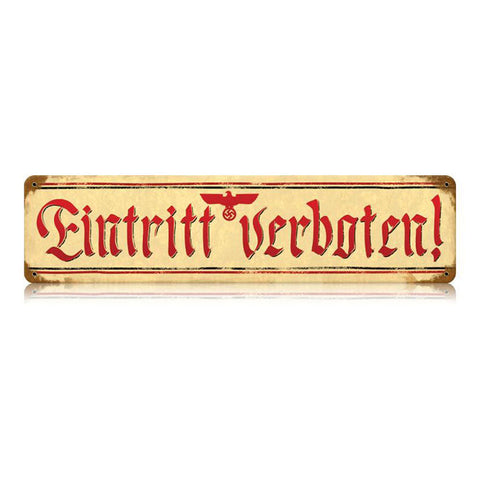 Eintritt Verboten Vintage Sign Metal Sign