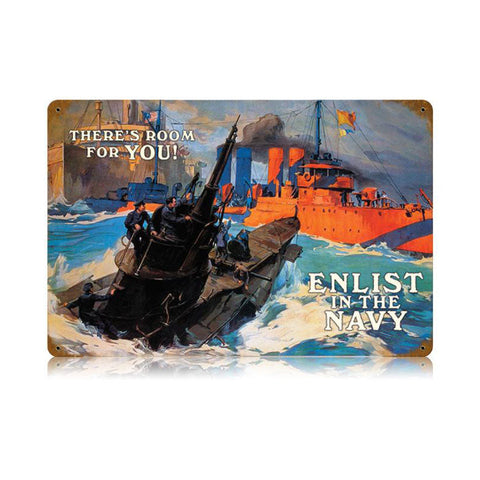 Enlist-In-The-Navy-Vintage-Sign-Metal-Sign
