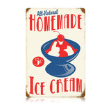 Homemade Ice Cream Vintage Sign Metal Sign