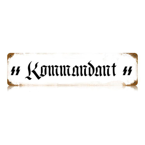 Kommandant Vintage Sign Metal Sign