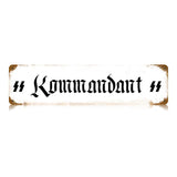 Kommandant Vintage Sign Metal Sign