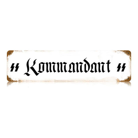 Kommandant Vintage Sign Metal Sign