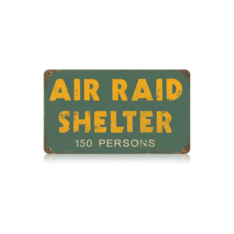 Air-Raid-Shelter-Vintage-Sign-Metal-Sign