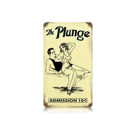 The Plunge Vintage Sign Metal Sign
