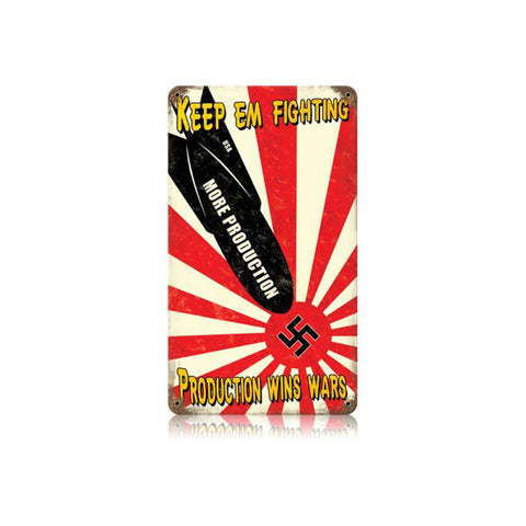 Production Wins Vintage Sign Metal Sign