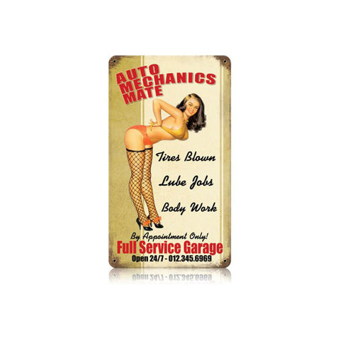 Auto Mechs Mate Vintage Sign Metal Sign