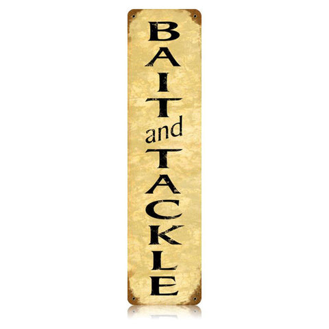 Bait And Tackle Vintage Sign Metal Sign