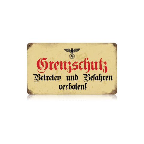 Border Police Vintage Sign Metal Sign