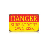 Danger Surf Vintage Sign Metal Sign