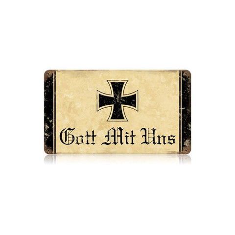 Gott Mit Uns Vintage Sign Metal Sign
