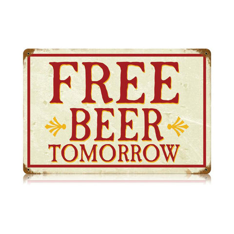 Free Beer Vintage Sign Metal Sign