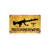 Machine Gun Vintage Sign Metal Sign