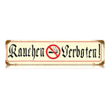 Rauchen Verboten Vintage Sign Metal Sign