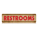 Restrooms Vintage Sign Metal Sign