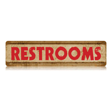 Restrooms Vintage Sign Metal Sign